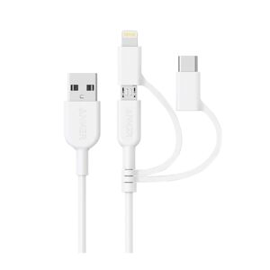 Anker Powerline II USB-A to 3 In 1 Charging Cable White 30cm Anker Powerline II USB-A to 3 In 1 Charging Cable White 30cm